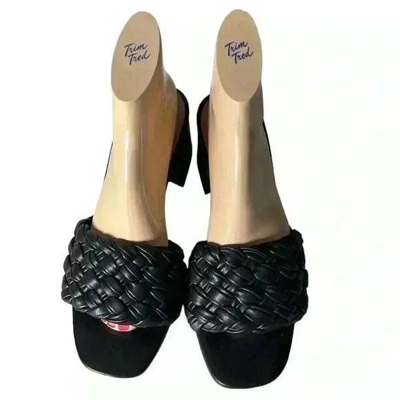 A NEW DAY Dorothy Open-Toe Thick Strap Slide On Heels Size 9.5 - Picture 2 of 7